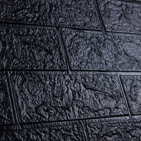 10 x Placi Tapet 3D 70 X 77 Cm "Negru" 3mm