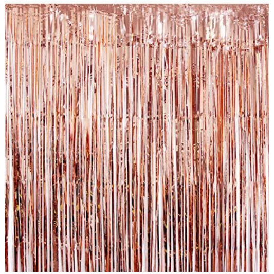 Perdea Decorativa din folie auriu metalizat, pentru petreceri aniversare