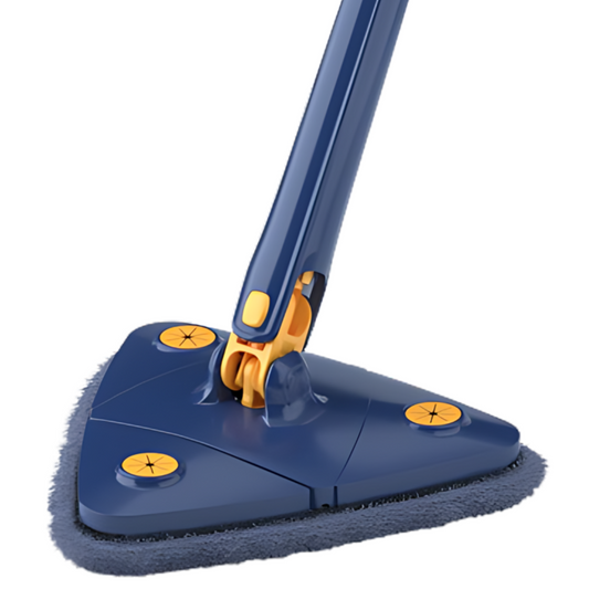 Mop triunghiular rotativ 360°, cu mod de stoarcere, albastru
