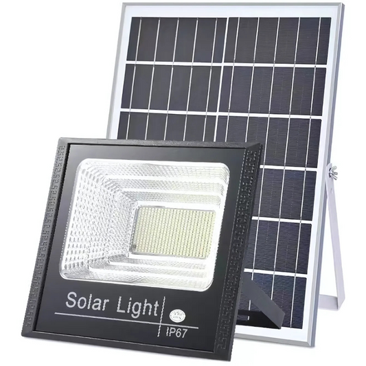 Proiector 30W SDEPOT®, cu panou solar, pentru exterior, reglare intensitate lumina prin telecomanda