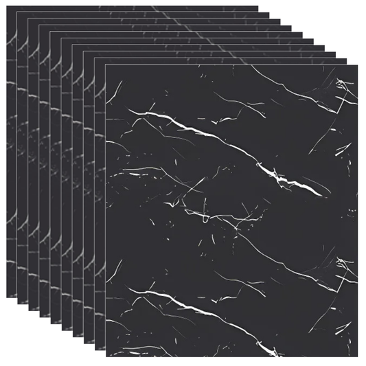 Placa de tapet SDEPOT®, grosime 2mm, dimensiuni 60x60cm, imitatie de marmura, model gri inchis