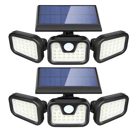 Proiector FL 1725A TRIPLU 30W 74LED SMD Cu Panou Solar